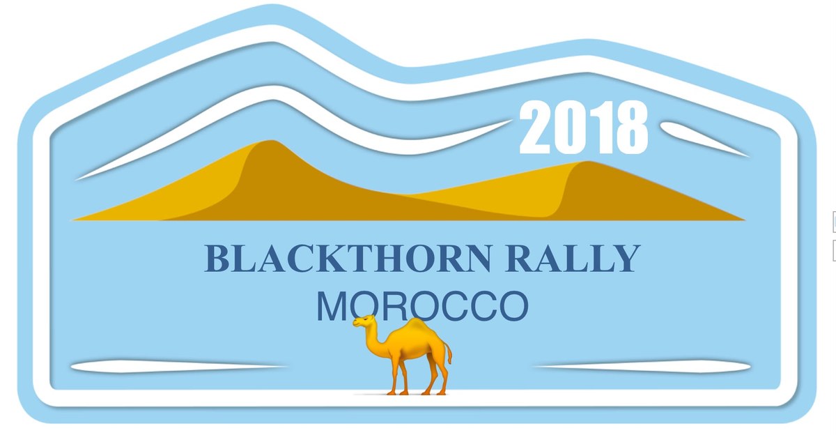 Blackthorn Rally Morocco 2018 plate