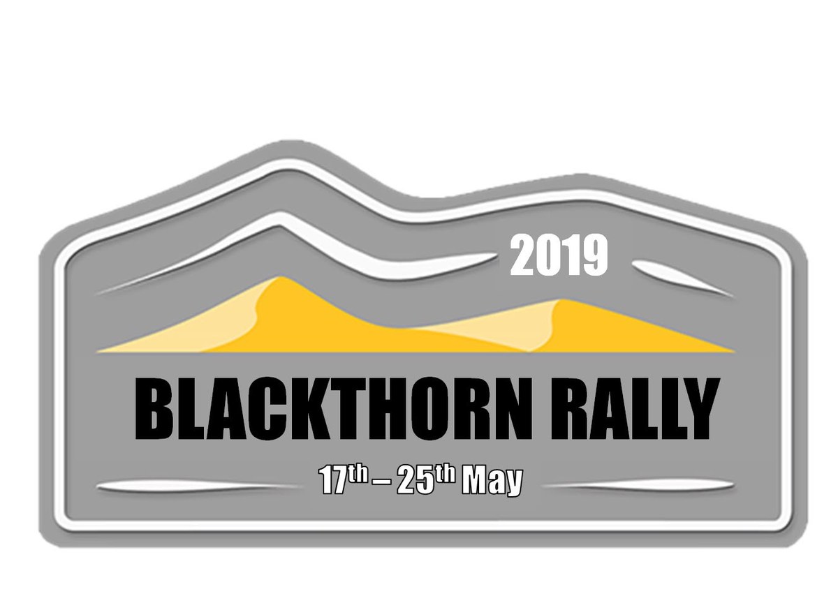 Blackthorn Rally 2019 plate, 17th to 25th May
