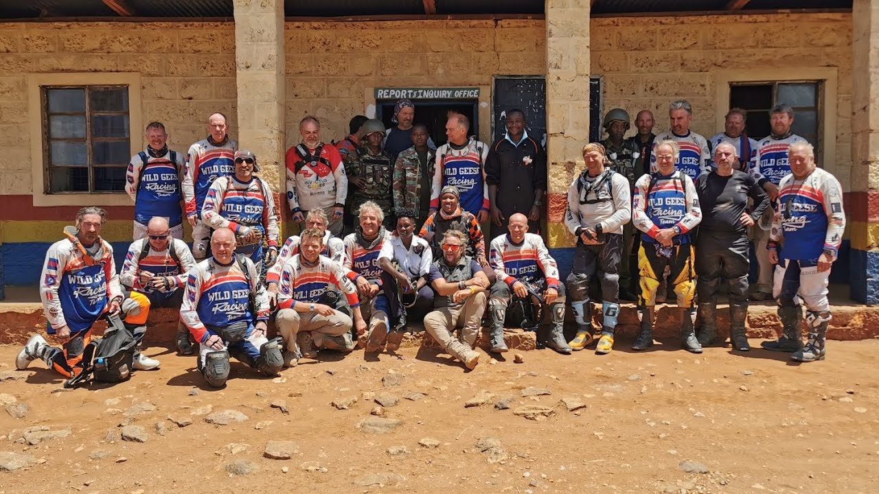 The 2022 team outside a school in Kenya
